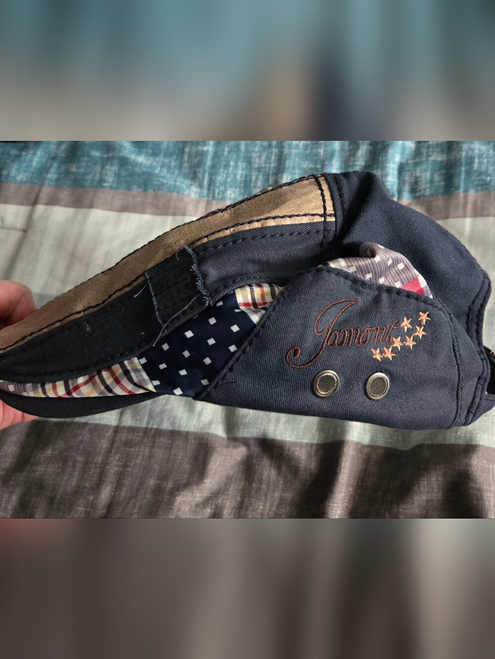 Jamont Navy Patchwork Cap